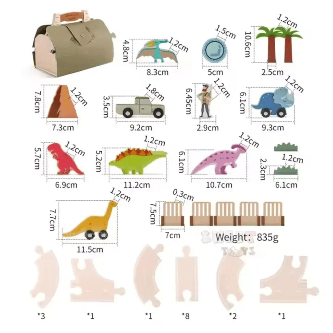 DinoQuest – Drewniany park dinozaurów dla dzieci w wieku 3+ lat – zachęca do kreatywnej zabawy
