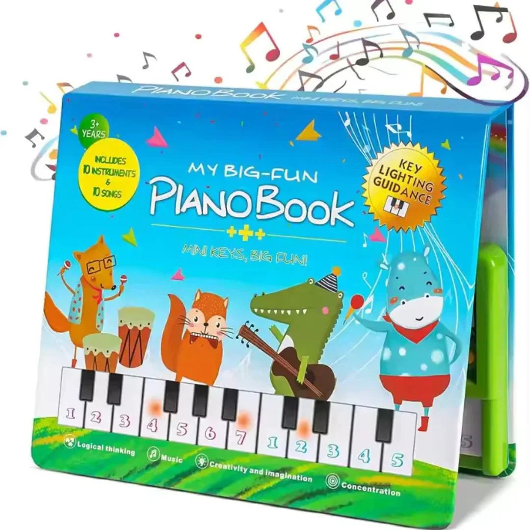 KeyTunes – Muzyczna książka na fortepian dla dzieci w wieku 3+ | Wczesna nauka i gra na instrumencie muzycznym