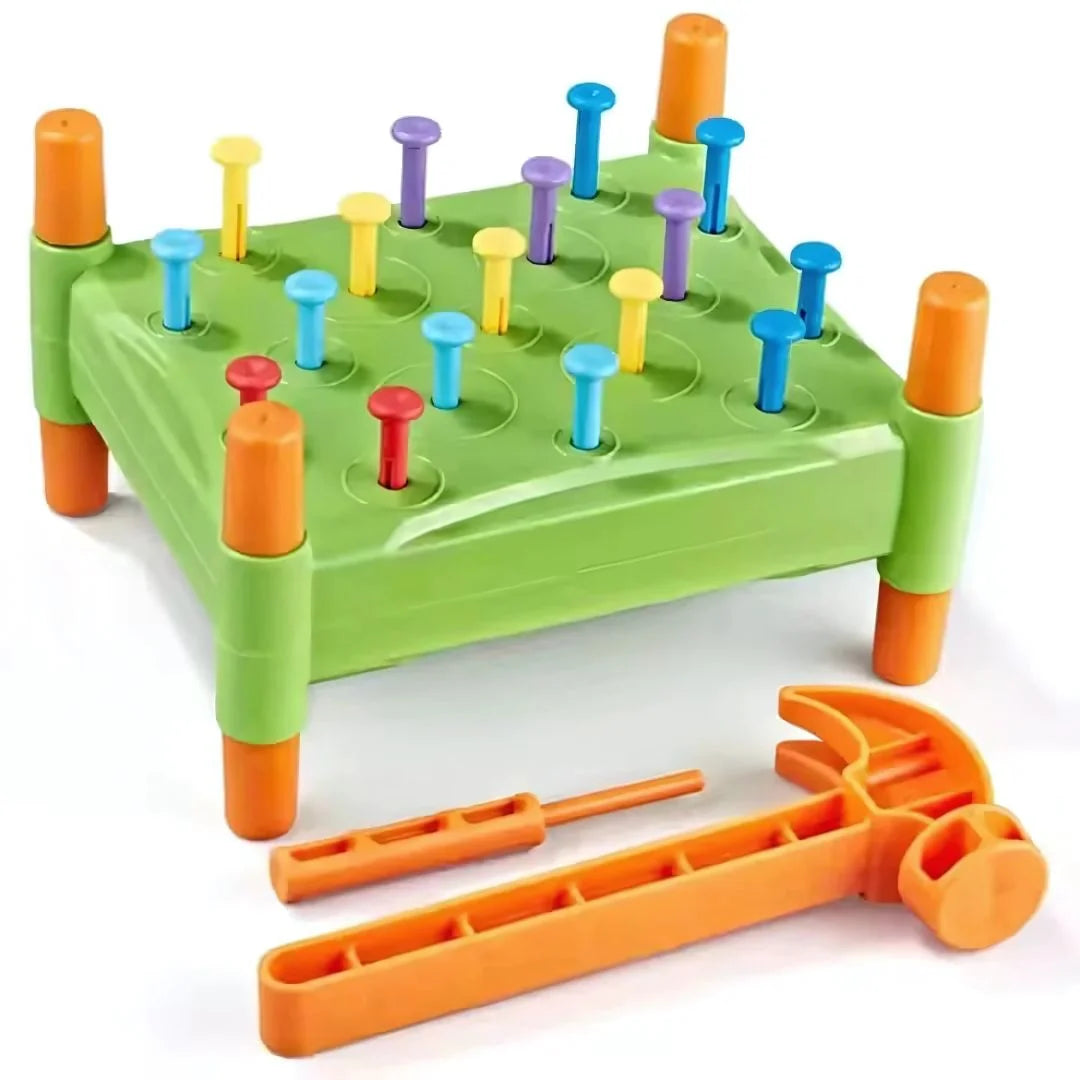 Zestaw do zabawy NailPop | Hammer Tap wykonany z plastiku dla dzieci w wieku 3+
