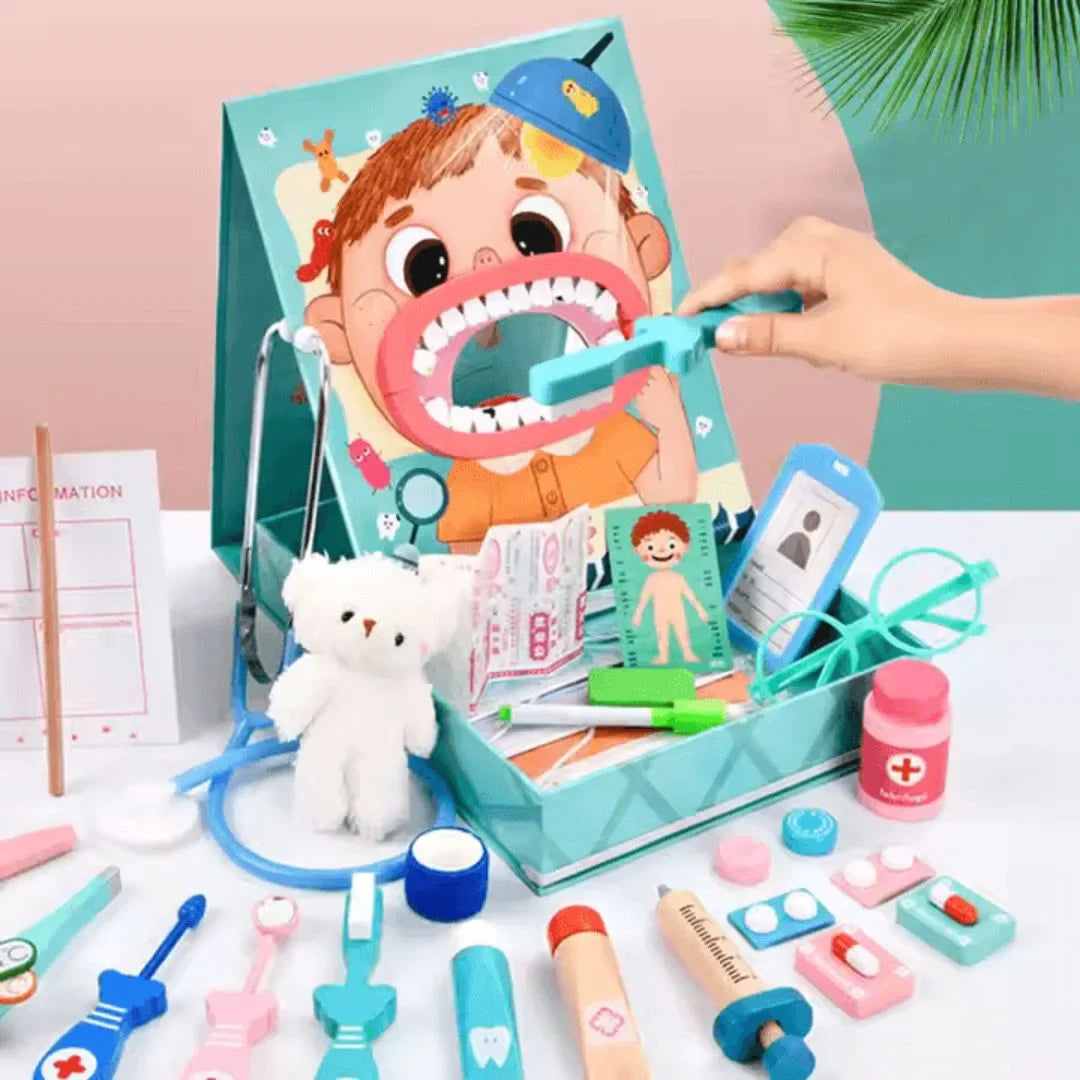 TinyDent– zestaw do zabawy z dentystą dla dzieci w wieku 3+ lat – zachęca do kreatywnego odgrywania ról