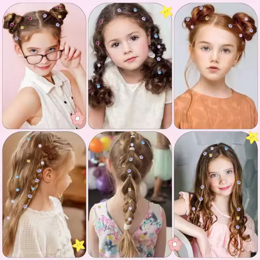 Glam Dazzle – Zestaw stempli do biżuterii do włosów dla dzieci w wieku 6+