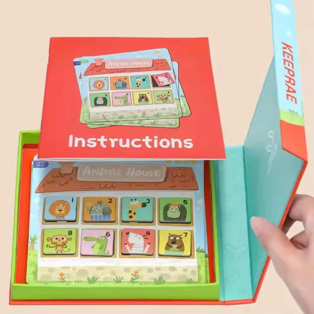 Magnetyczna gra logiczna LogicPals – gra Montessori o zwierzętach – dla dzieci w wieku 4+