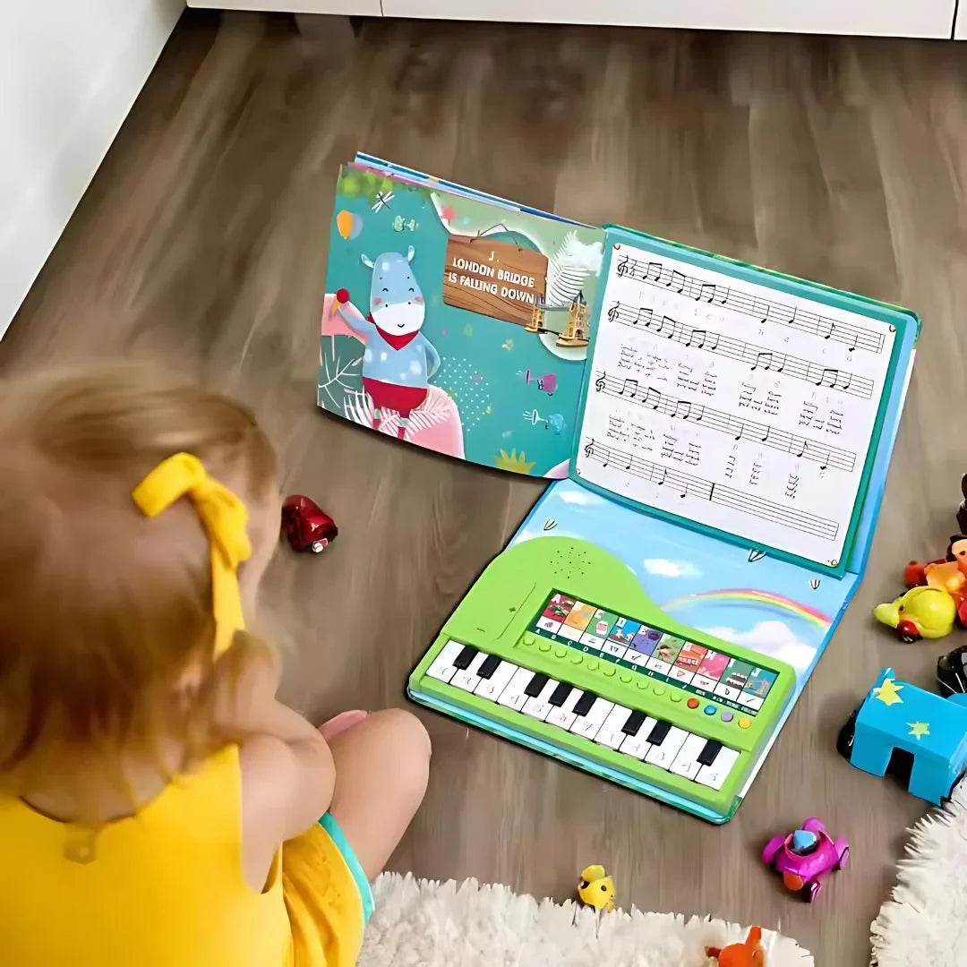 KeyTunes – Muzyczna książka na fortepian dla dzieci w wieku 3+ | Wczesna nauka i gra na instrumencie muzycznym