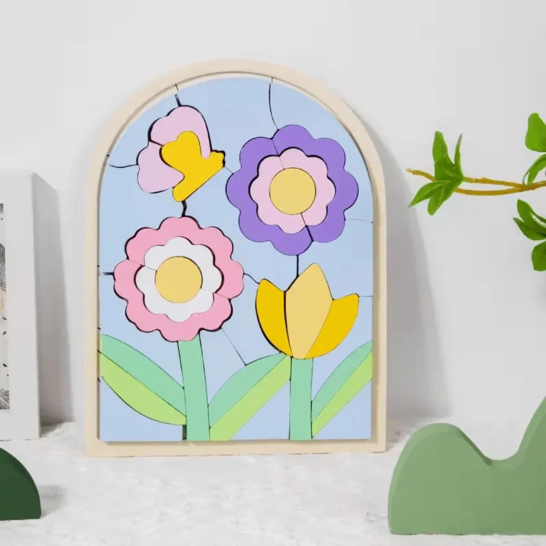 RainbowNets– Drewniane klocki-puzzle dla dzieci w wieku 3+ lat – rozwijają kreatywność