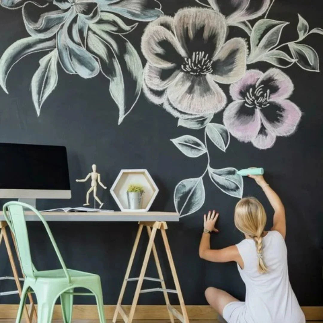 CreativeChalk– Naklejka ścienna z tablicą kredową dla dzieci w wieku 3+ lat – Wspiera ekspresję artystyczną