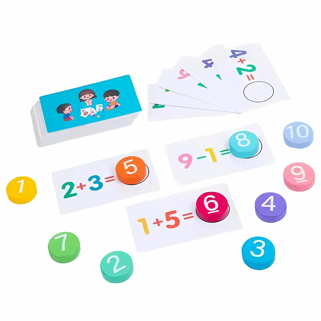 Drewniane żetony do liczenia i arytmetyki CountCaps – Montessori Learning – od 4 lat