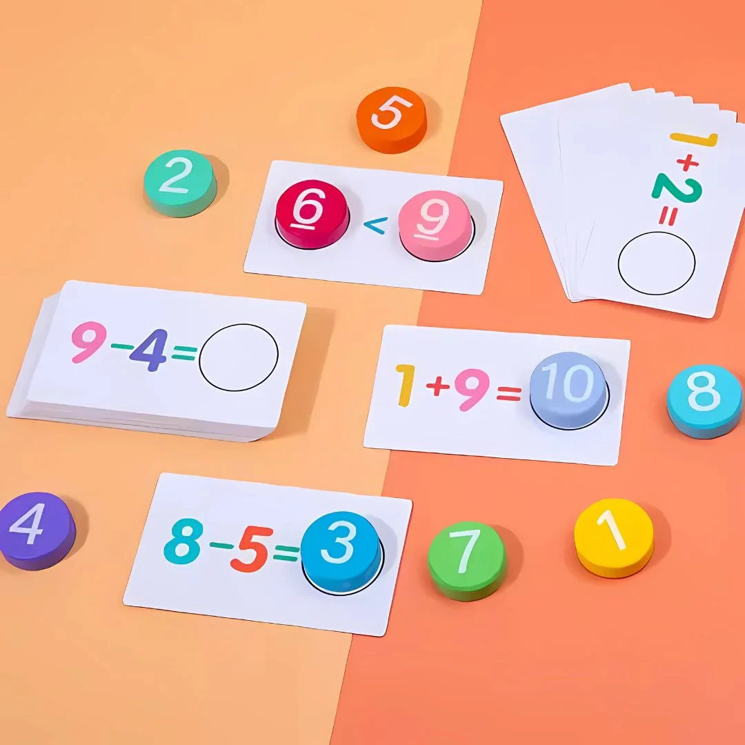 Drewniane żetony do liczenia i arytmetyki CountCaps – Montessori Learning – od 4 lat