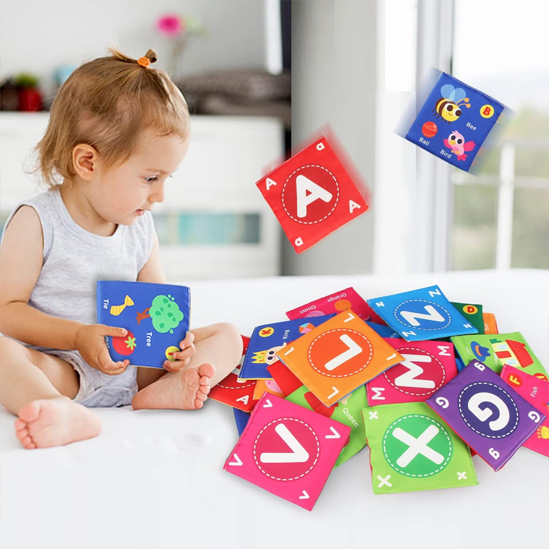 BusyBaby - Zestaw miękkich fiszek z książeczkami dla niemowląt