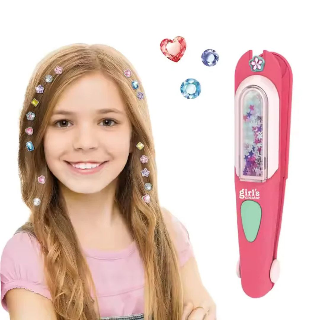 Glam Dazzle – Zestaw stempli do biżuterii do włosów dla dzieci w wieku 6+