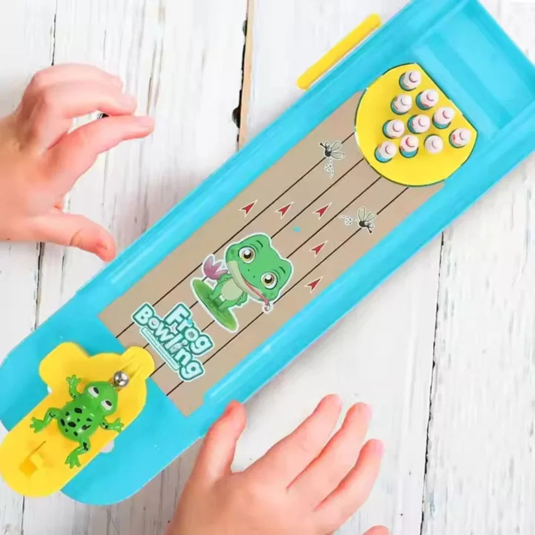 FroloRoll - Mini zestaw do gry w kręgle w kształcie żaby dla dzieci w wieku od 4 lat