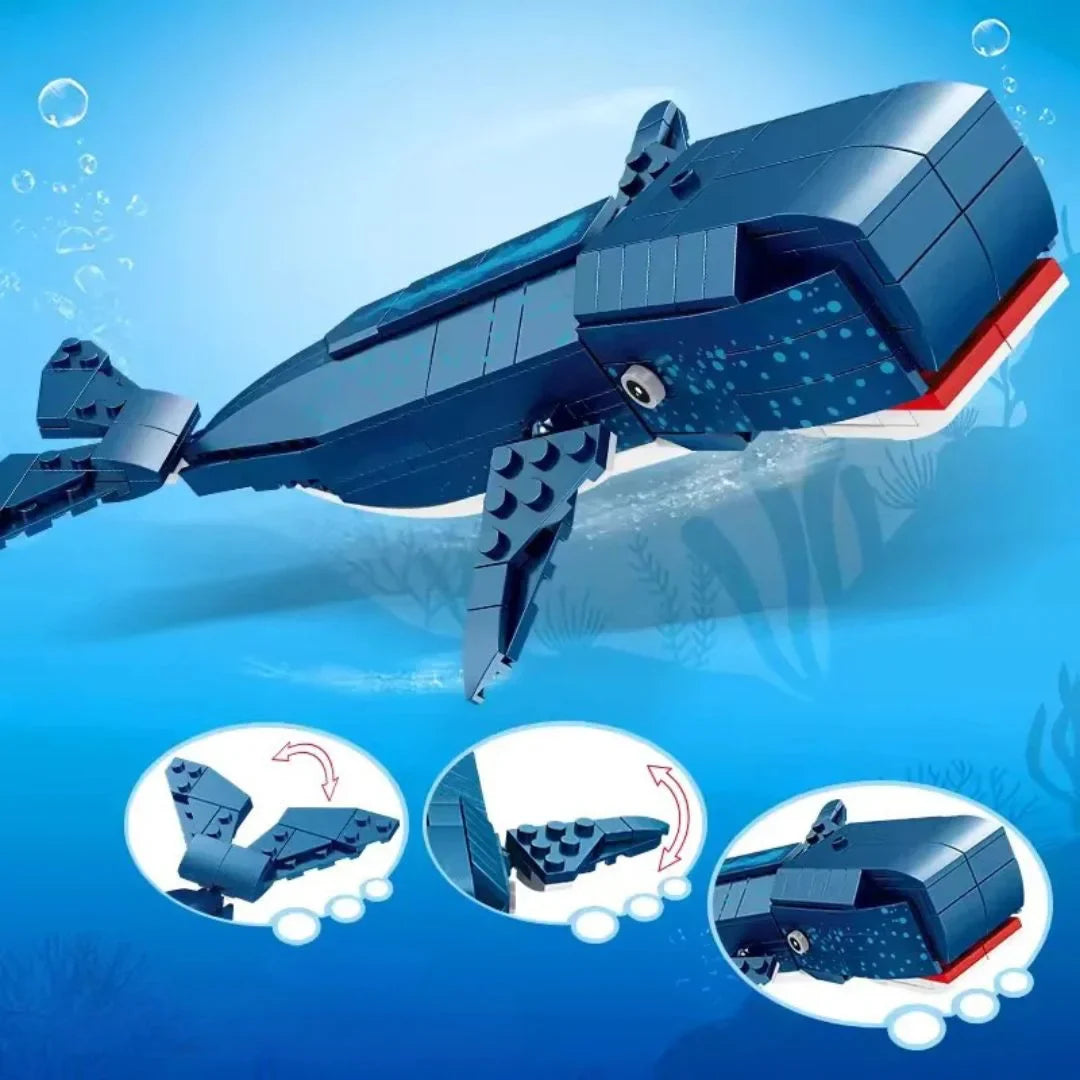 AquaBricks – Zestaw klocków „Zwierzęta oceaniczne” dla dzieci w wieku 6+