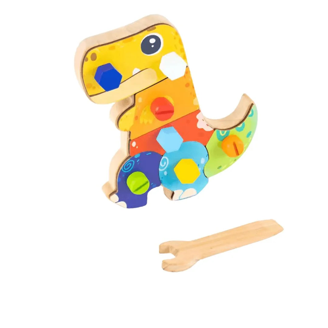 PlayCraft– Plansza ze śrubami do dinozaurów dla dzieci w wieku 3+ lat – rozwija precyzję ruchów
