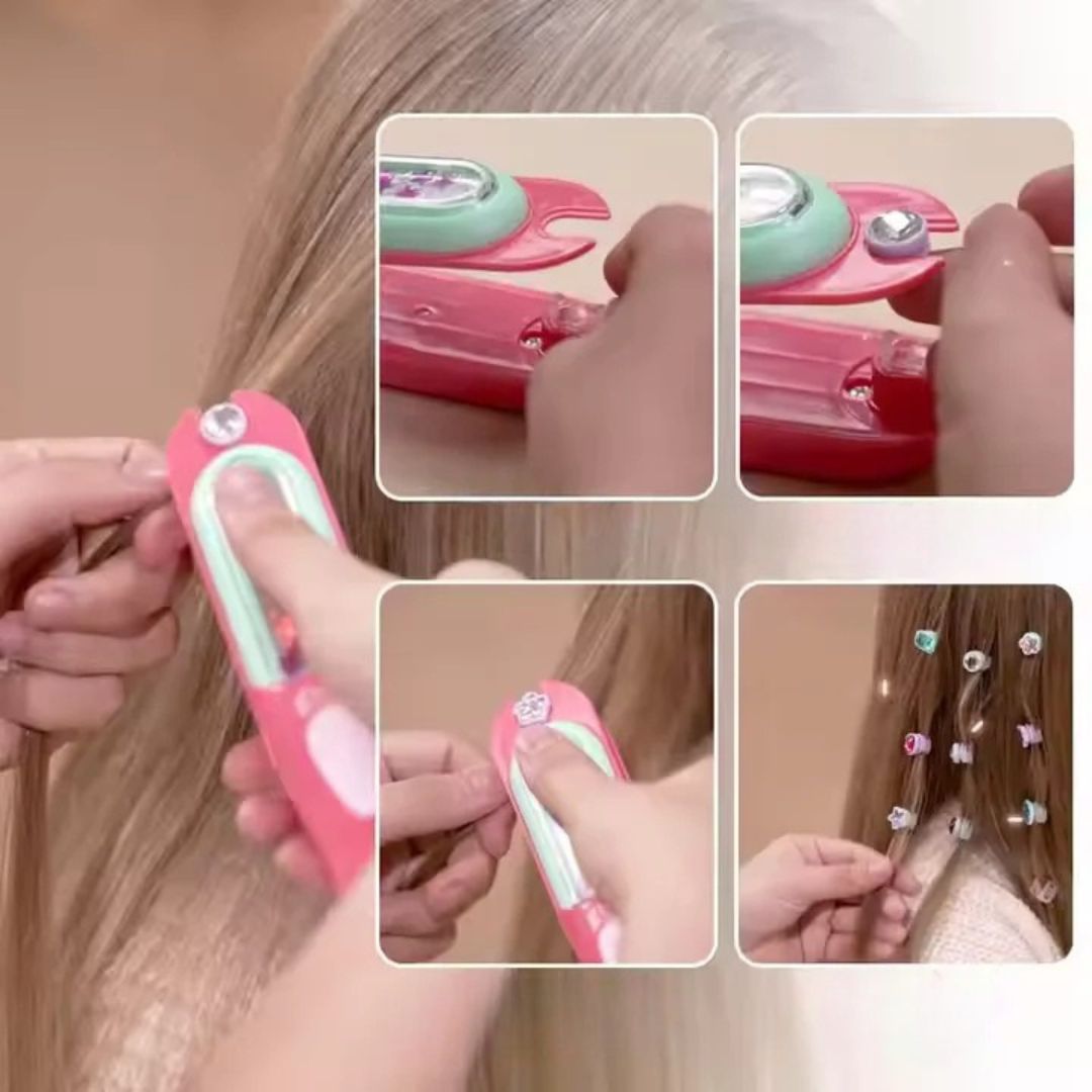 Glam Dazzle – Zestaw stempli do biżuterii do włosów dla dzieci w wieku 6+