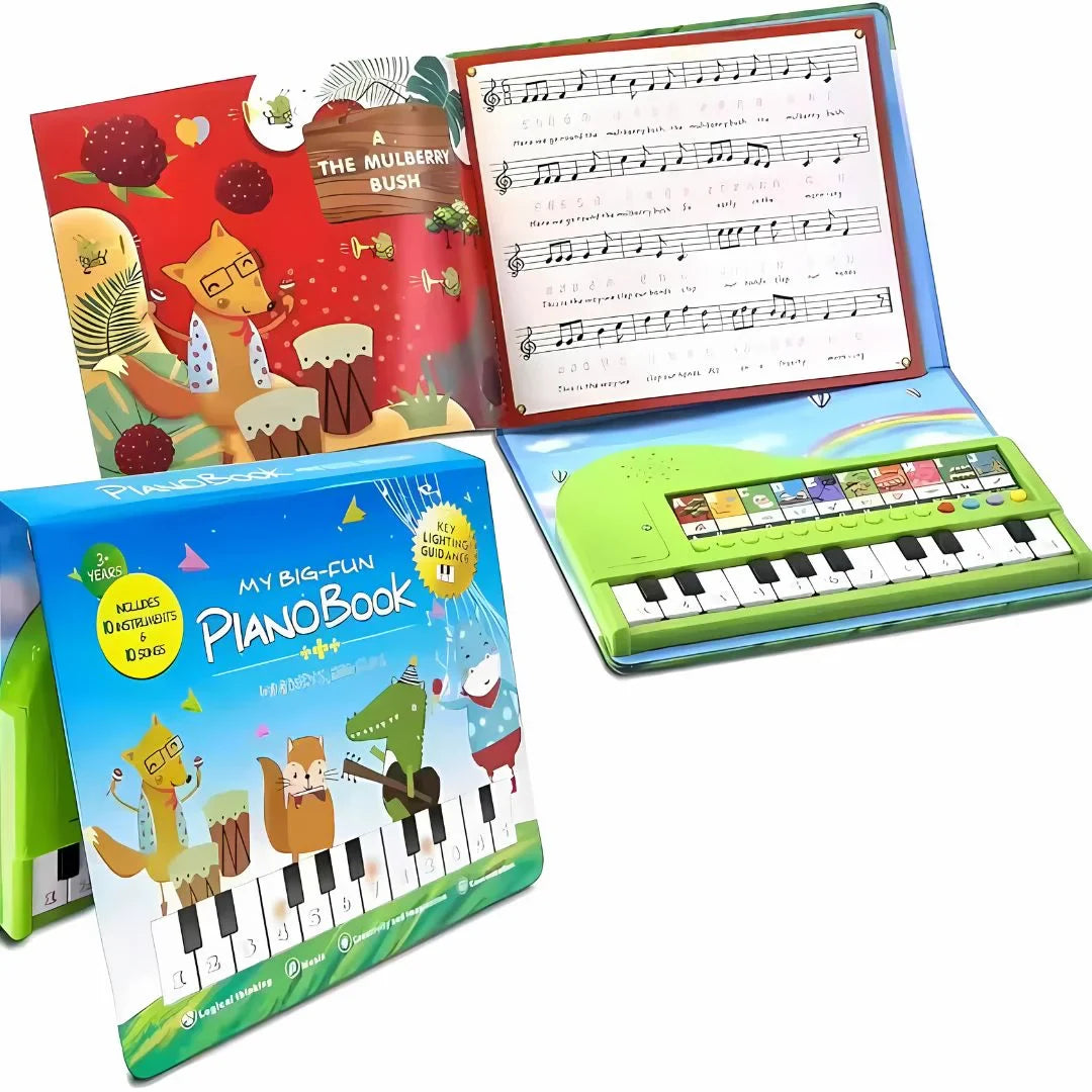 KeyTunes – Muzyczna książka na fortepian dla dzieci w wieku 3+ | Wczesna nauka i gra na instrumencie muzycznym