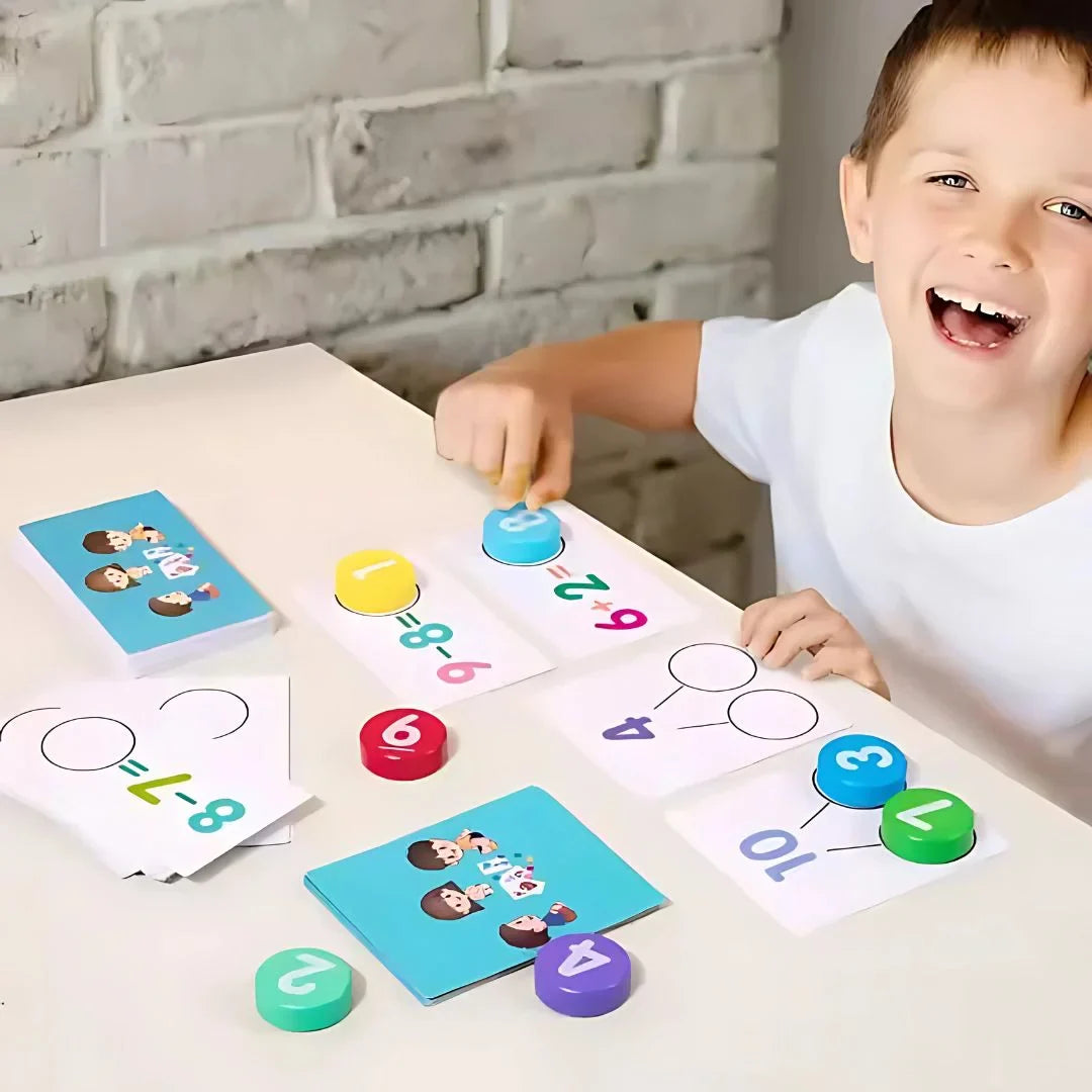 Drewniane żetony do liczenia i arytmetyki CountCaps – Montessori Learning – od 4 lat