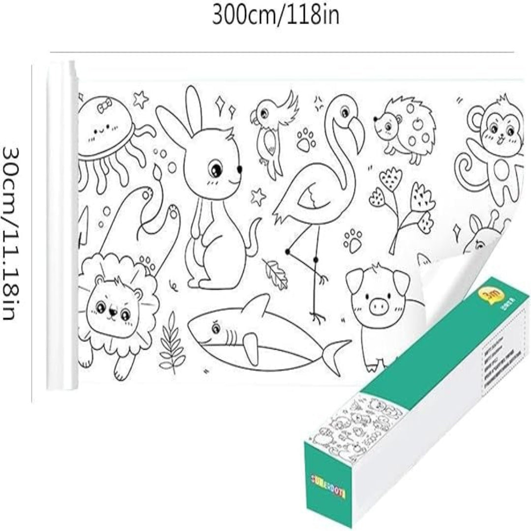RollArt - Duża rolka kolorowego papieru ze ściany z możliwością rozdarcia