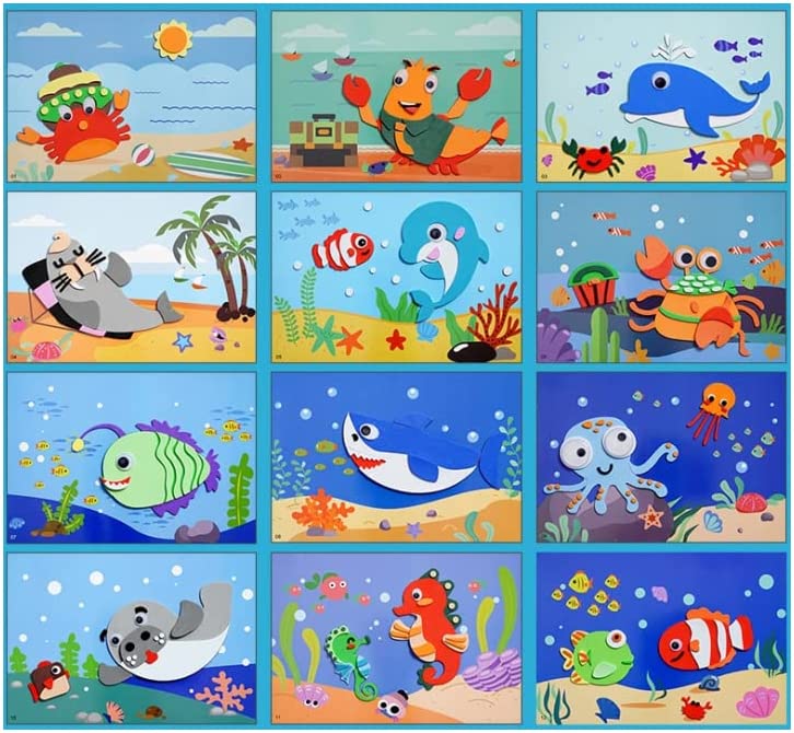 StickerPuzzles - Rękodzieło Rękodzieło Puzzle Zabawki Filc Tkanina Naklejka