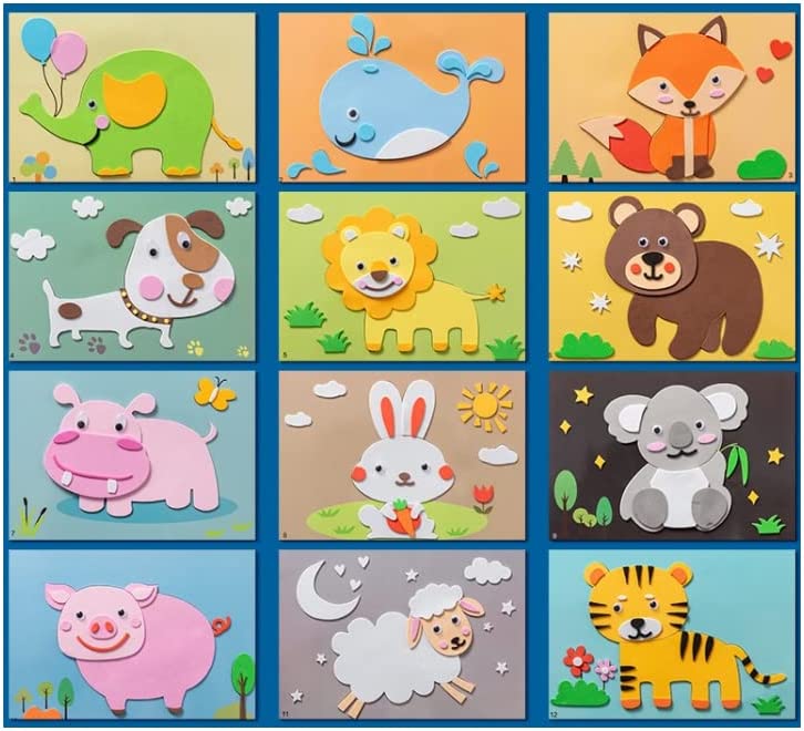 StickerPuzzles - Rękodzieło Rękodzieło Puzzle Zabawki Filc Tkanina Naklejka