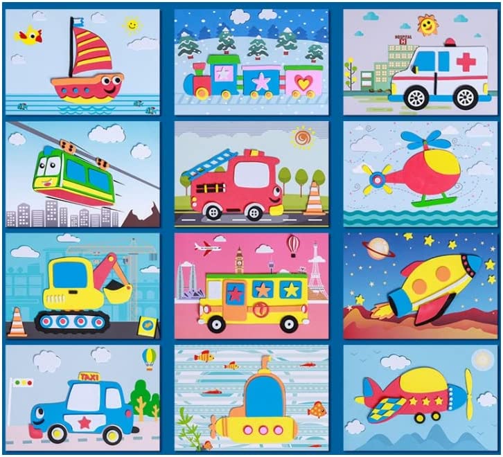 StickerPuzzles - Rękodzieło Rękodzieło Puzzle Zabawki Filc Tkanina Naklejka