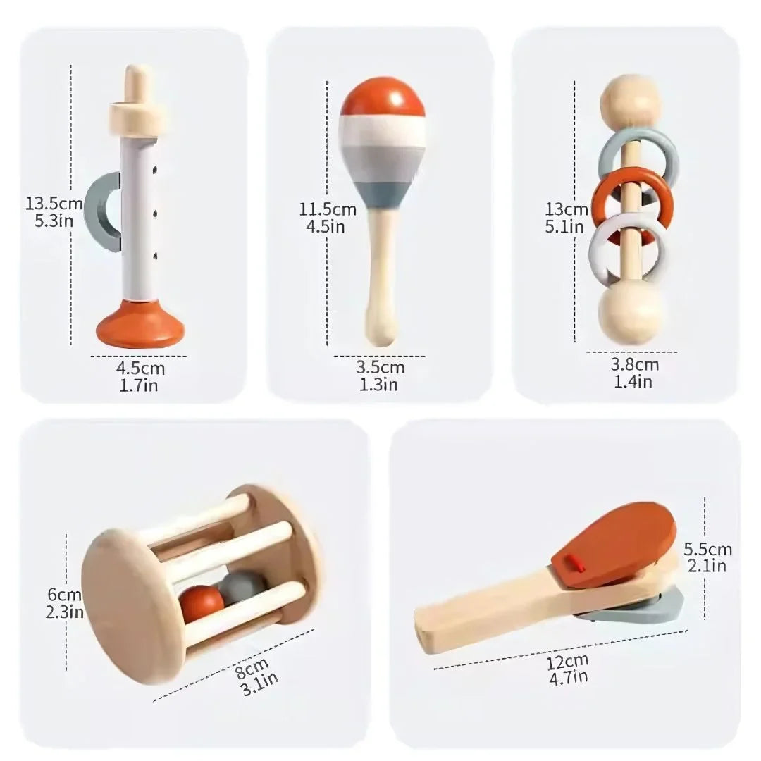 Bellzy – grzechotka Montessori Babybel dla niemowląt od 5. miesiąca życia
