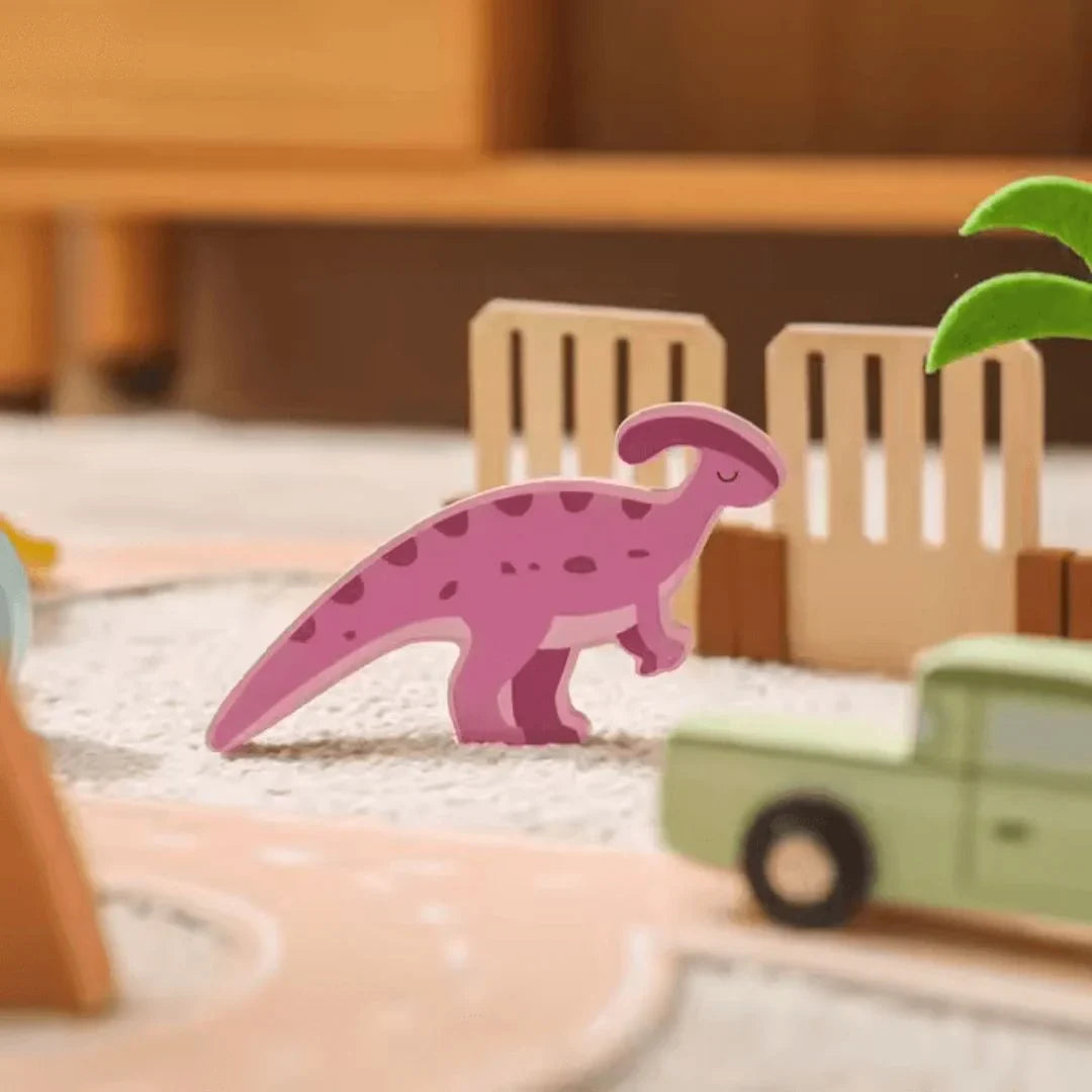 DinoQuest – Drewniany park dinozaurów dla dzieci w wieku 3+ lat – zachęca do kreatywnej zabawy