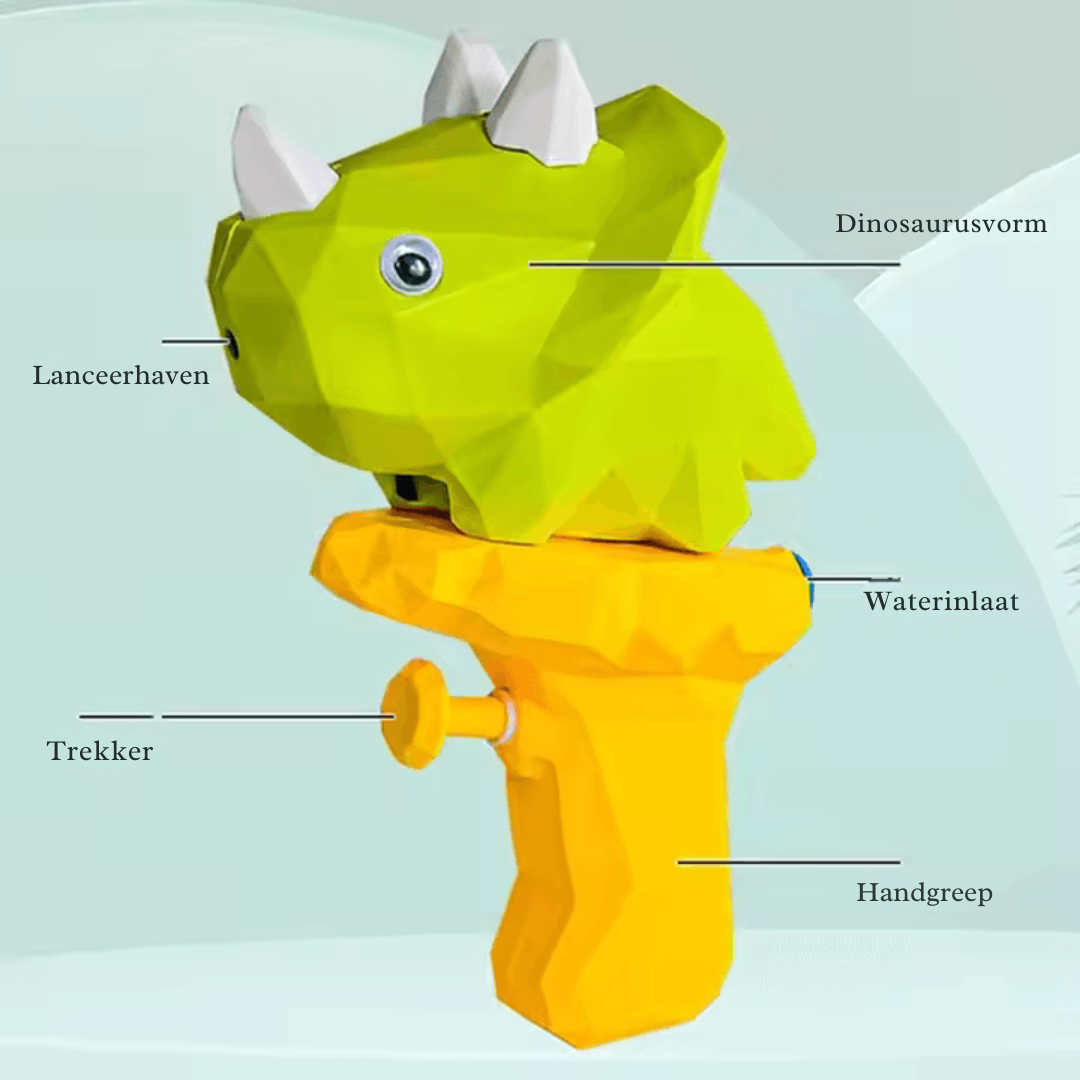 DinoSplash – Pistolet na wodę w kształcie dinozaura dla dzieci w wieku 3+ lat – najlepsza letnia zabawa