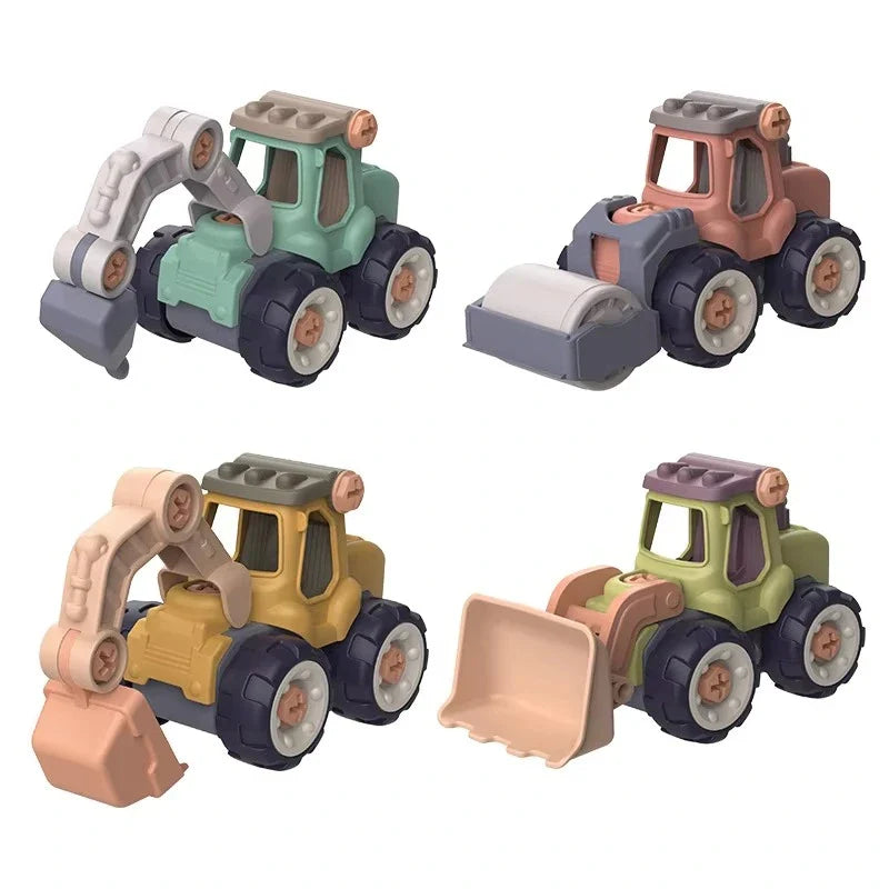 Zestaw BuildCrew Mini pojazd inżynieryjny z koparką i ładowarką – dla dzieci w wieku 3+