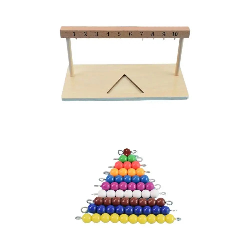 Drabinka z koralikami do liczenia Montessori – liczenie i arytmetyka – od 3 lat