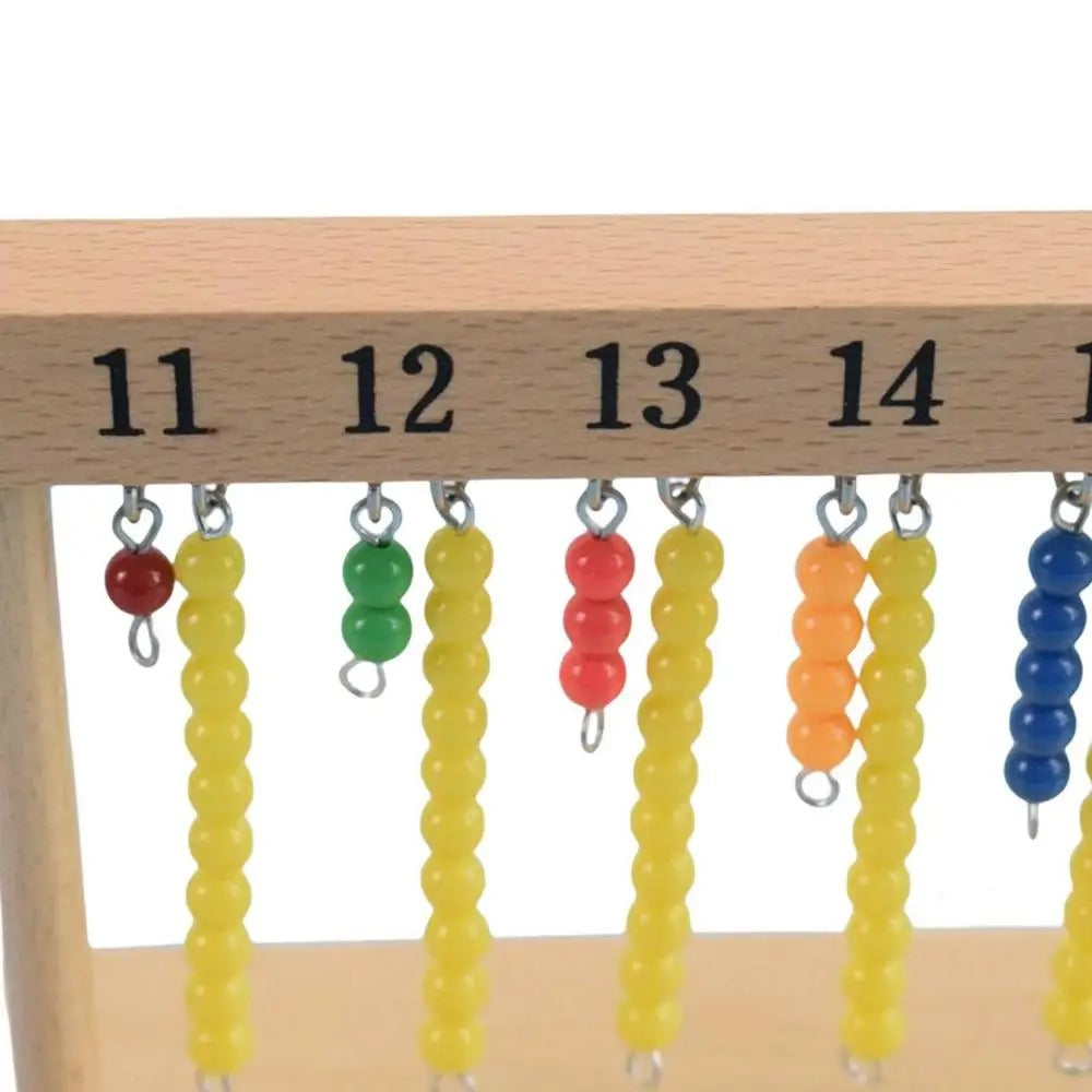 Drabinka z koralikami do liczenia Montessori – liczenie i arytmetyka – od 3 lat