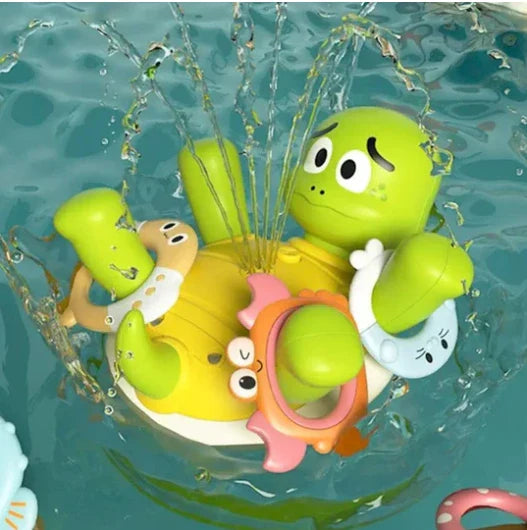 Fontanna do kąpieli SprayShell Spinning Turtle z rozpylaczem wody – dla dzieci w wieku 1,5 lat i starszych