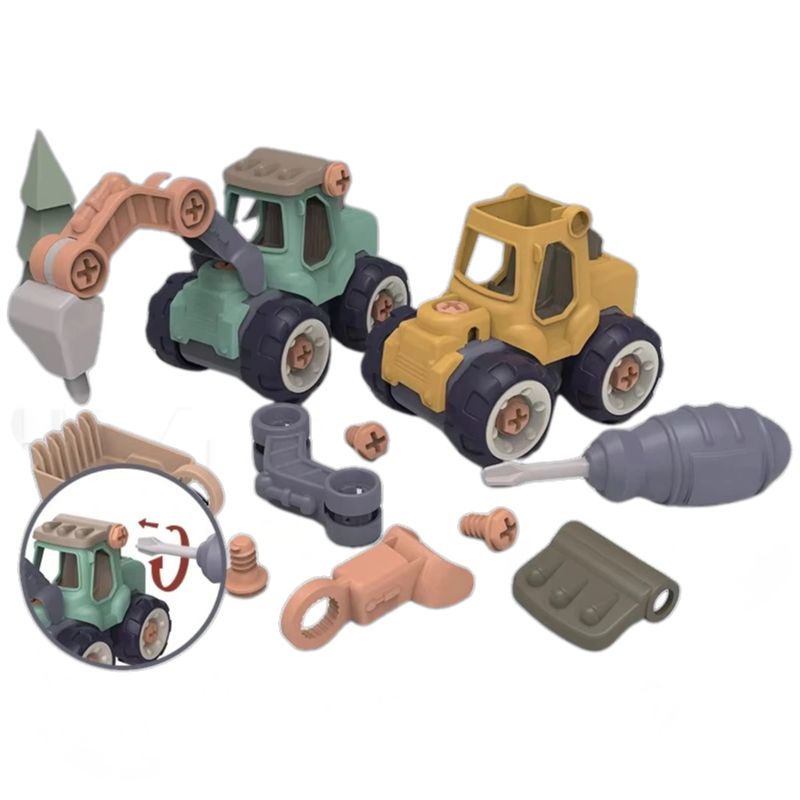Zestaw BuildCrew Mini pojazd inżynieryjny z koparką i ładowarką – dla dzieci w wieku 3+