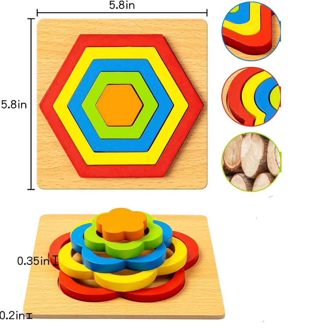 ShapeSort – drewniana układanka Montessori