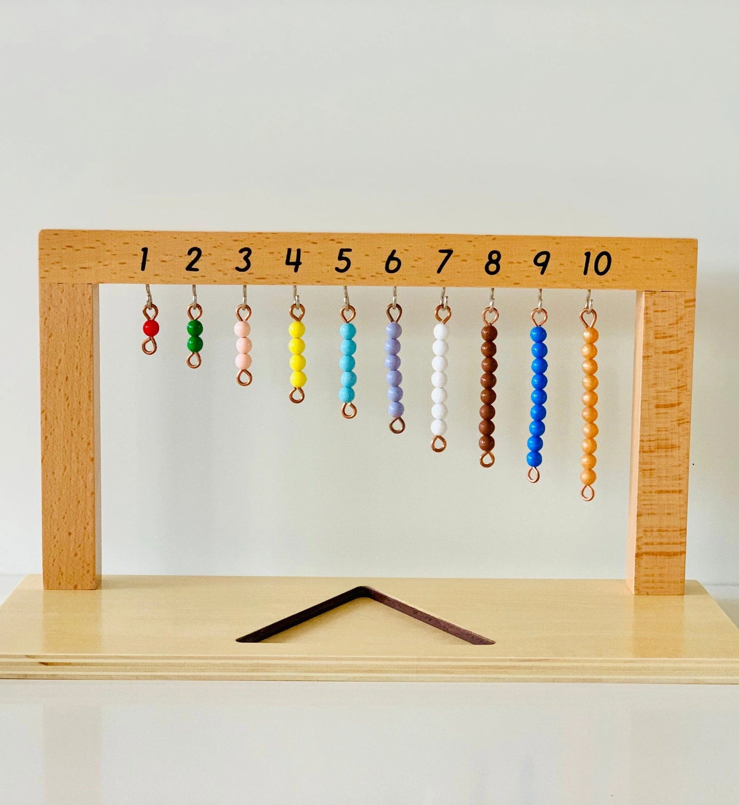 Drabinka z koralikami do liczenia Montessori – liczenie i arytmetyka – od 3 lat