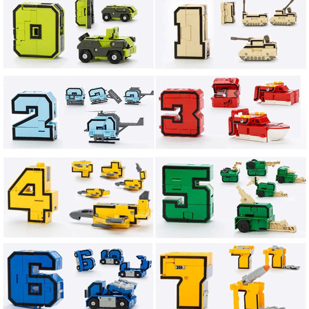Zabawki z cyframi FigureForm Transformer – zabawa w budowanie – dla dzieci w wieku 4+