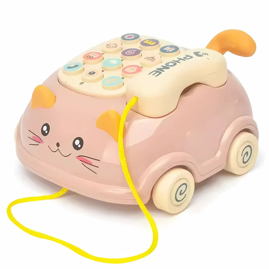KittyDial – Muzyczna zabawka-telefon dla niemowląt – Wyobraźnia i sprawność motoryczna – Od 1 roku życia