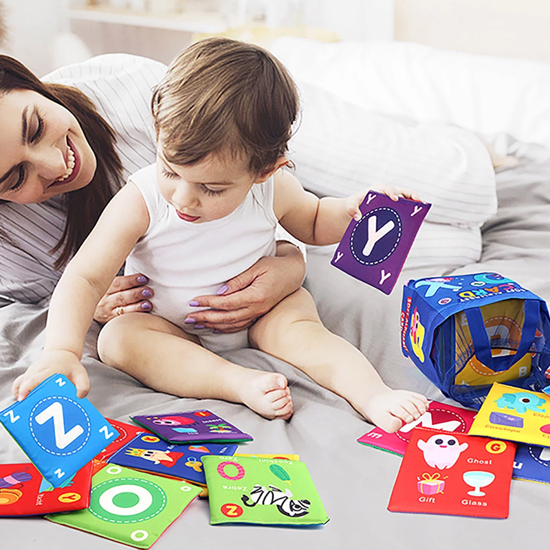 BusyBaby - Zestaw miękkich fiszek z książeczkami dla niemowląt