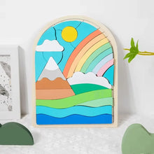 RainbowNets– Drewniane klocki-puzzle dla dzieci w wieku 3+ lat – rozwijają kreatywność