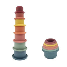 NestieCups – Montessori – Kubeczki do układania w stosy dla dzieci od 1 roku życia – wspomagają rozwój małej motoryki i wczesnej orientacji przestrzennej