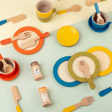 Tiny Chef – Drewniany zestaw kuchenny dla dzieci w wieku 3+ lat – zachęca do kreatywnej zabawy
