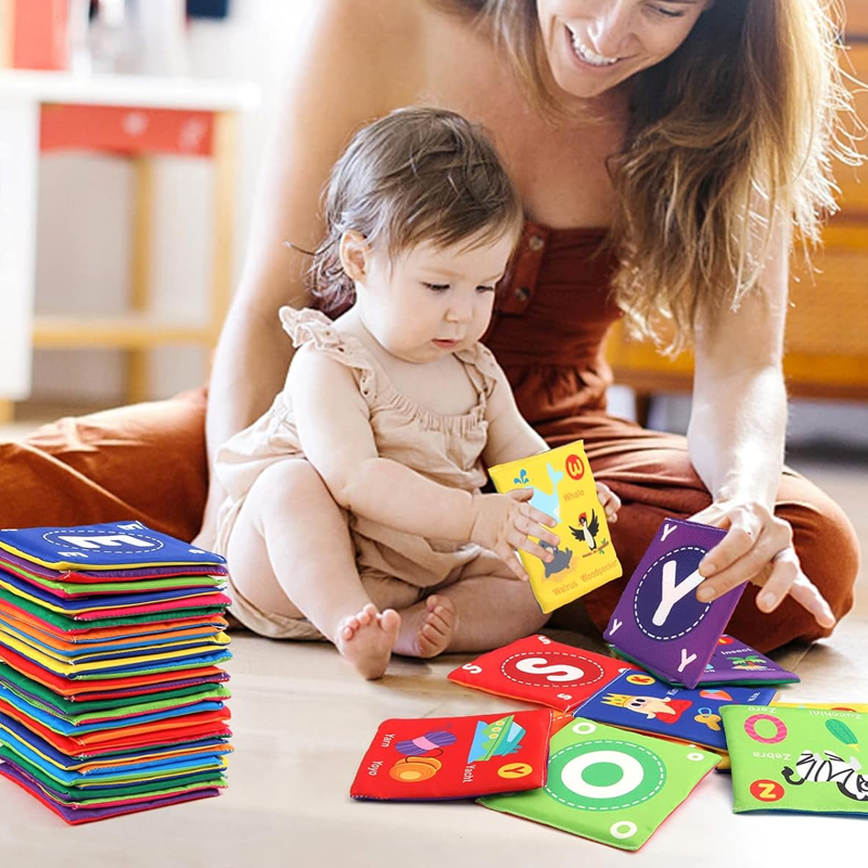 BusyBaby - Zestaw miękkich fiszek z książeczkami dla niemowląt