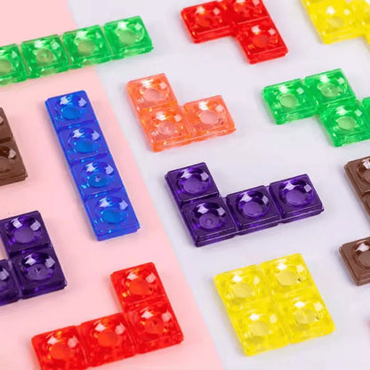 PuzzleNest – Drewniana układanka Tetris 3D dla dzieci w wieku 3+ lat – poprawia orientację przestrzenną