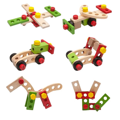 CraftieNest™ – Drewniana skrzynka na narzędzia dla dzieci w wieku 3+ lat – stymuluje kreatywność i rozwija motorykę małą