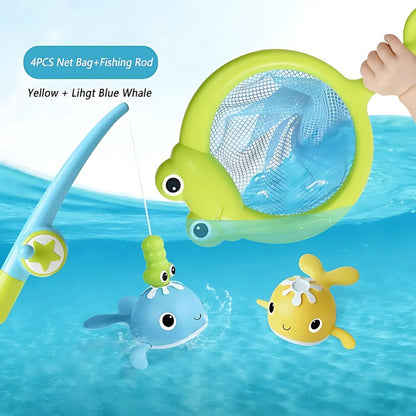 CatchCrew - Zestaw do kąpieli dla dzieci Happy Fishermen z wędką i pływającą rybką - dla dzieci od 2 lat