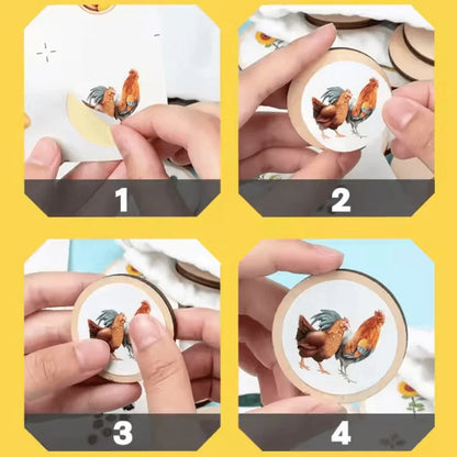 NatureNest – Drewniana układanka dla dzieci w wieku 3+ lat – rozwija zdolności poznawcze