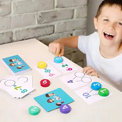 Drewniane żetony do liczenia i arytmetyki CountCaps – Montessori Learning – od 4 lat