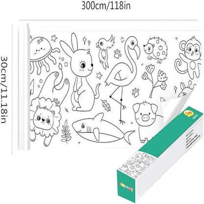 RollArt - Duża rolka kolorowego papieru ze ściany z możliwością rozdarcia