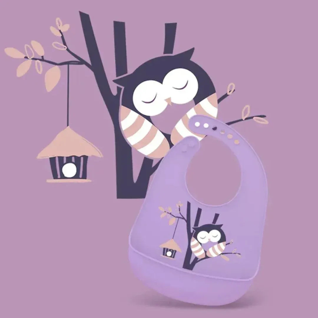 NibbleCatcher – silikonowy śliniaczek dla niemowląt z tacką do chwytania dla dzieci od 6. miesiąca życia – wspiera samodzielne jedzenie i posiłki bez bałaganu