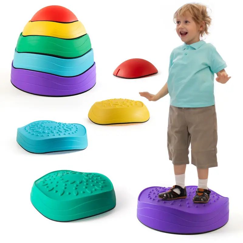 Step&Balance – Kamienie sensoryczne do ćwiczeń równowagi dla dzieci od 3 lat – wzmacniają równowagę i ruch