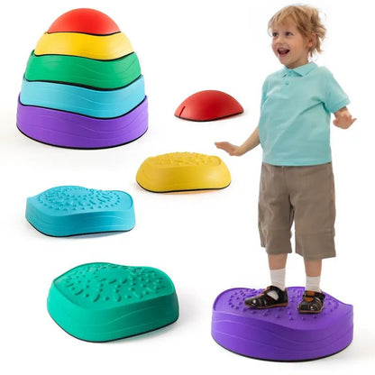 Step&Balance – Kamienie sensoryczne do ćwiczeń równowagi dla dzieci od 3 lat – wzmacniają równowagę i ruch