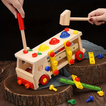 ConstructCruiser - Drewniana zabawka samochodzik ze śrubą